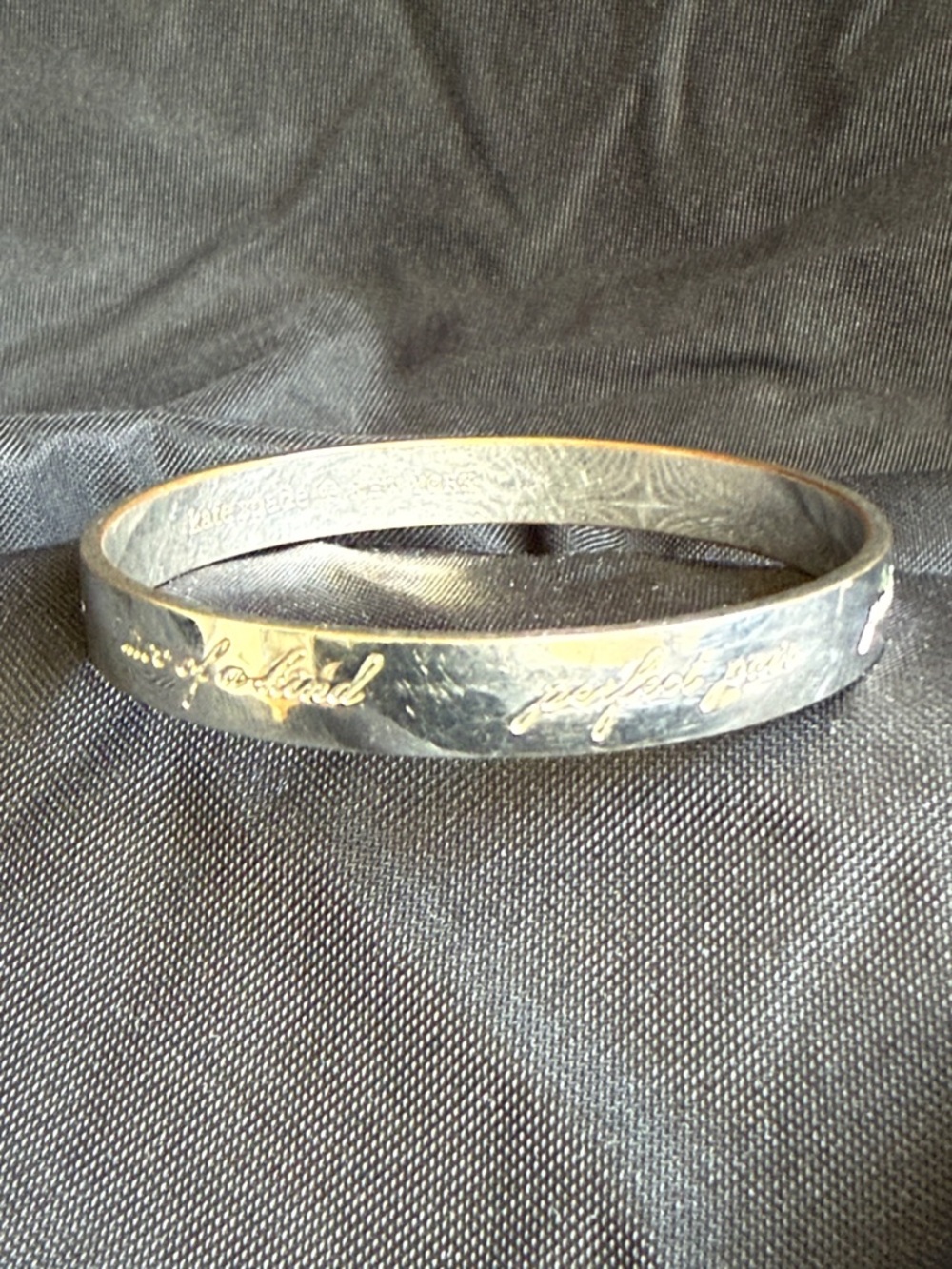 Kate Spade Silver Plated Best Friend Ever Bangle Bracelet